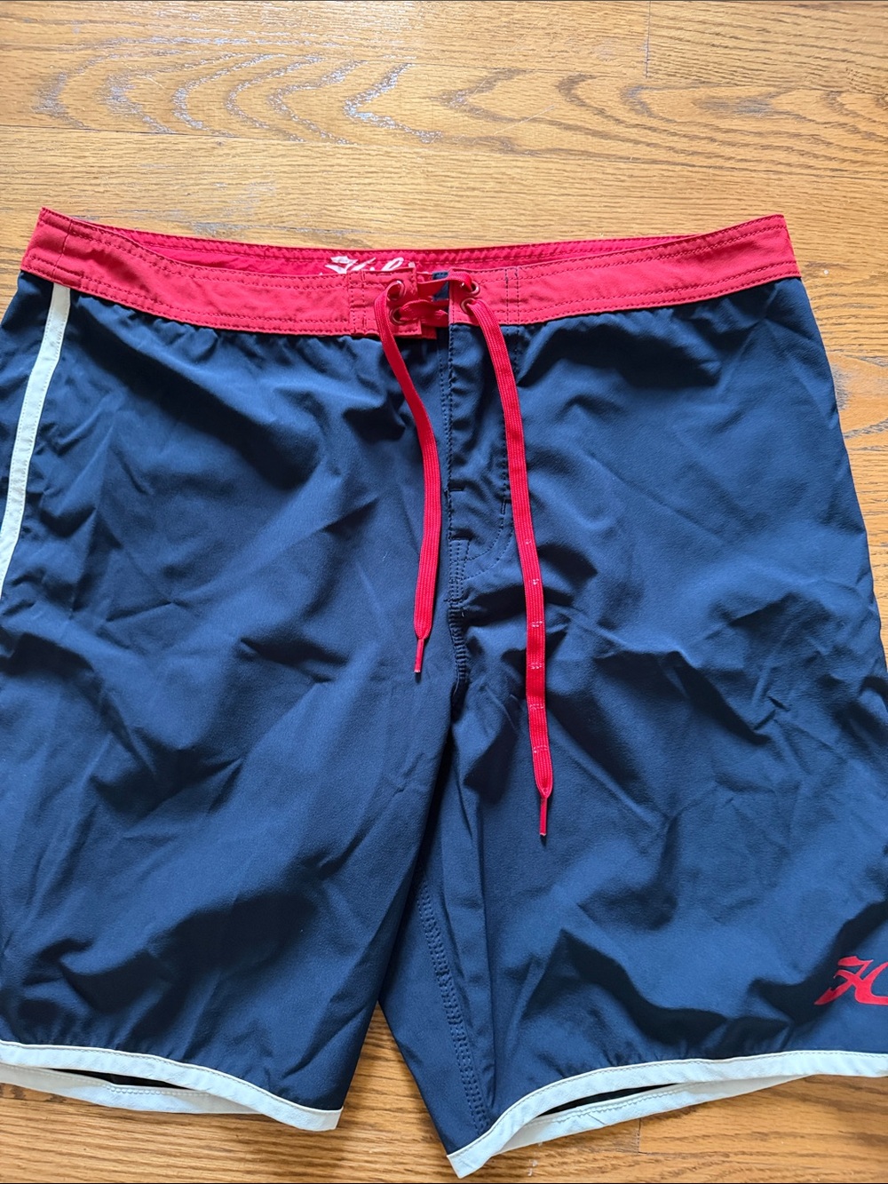 Hurley Hobie Performance Swim Board Shorts Size 34 Red White & Blue